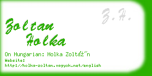 zoltan holka business card